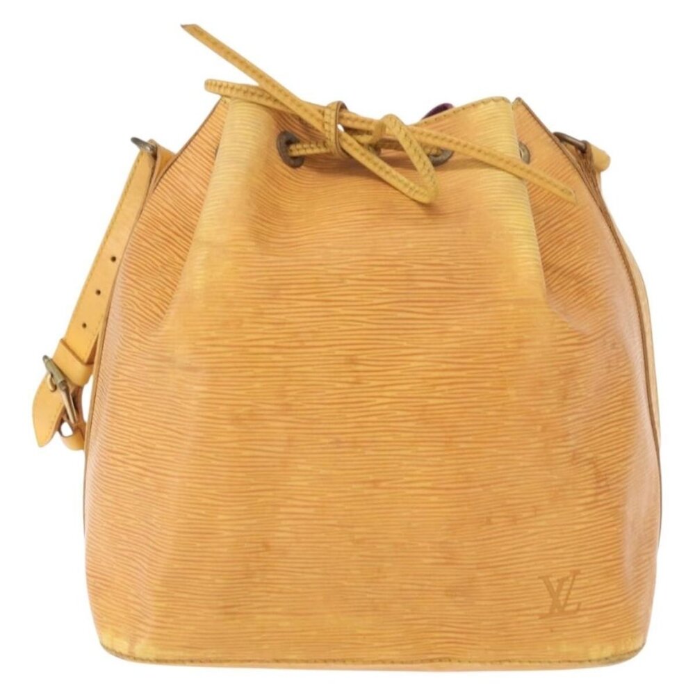 Authentic LOUIS VUITTON Epi Petit Noe Shoulder Bag Yellow M44109 LV - Picture 5 of 16